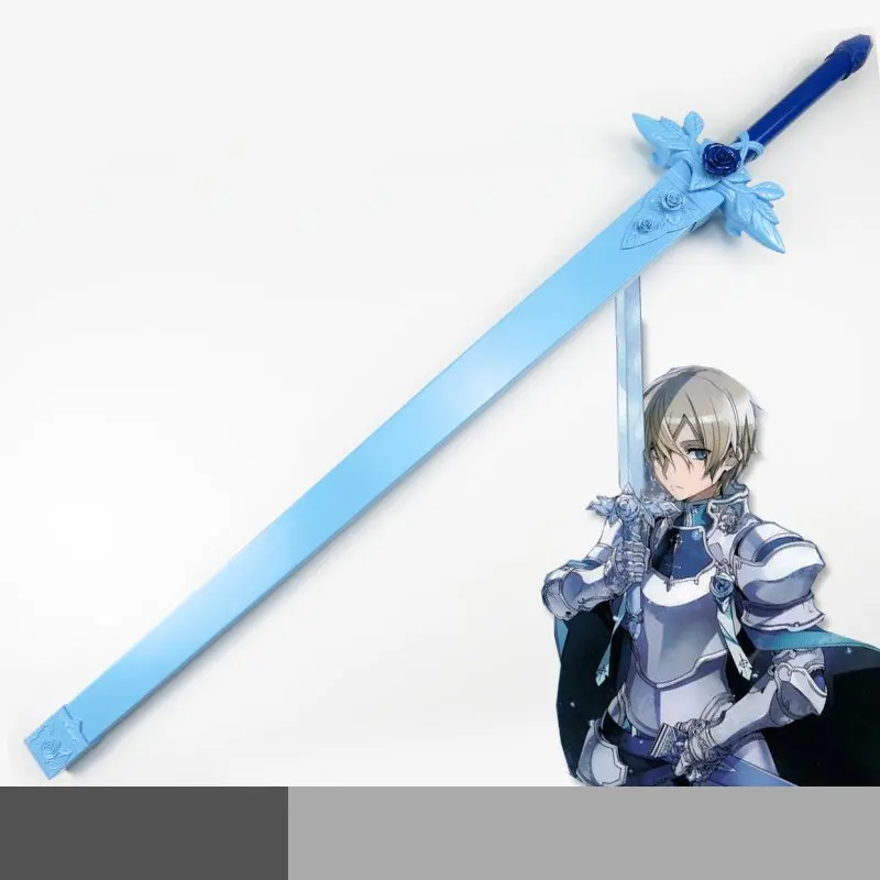 Sword Art Online Alicization Eugeo Blue Rose Wooden Sword Cosplay Prop for Christmas Halloween Cosplay Party