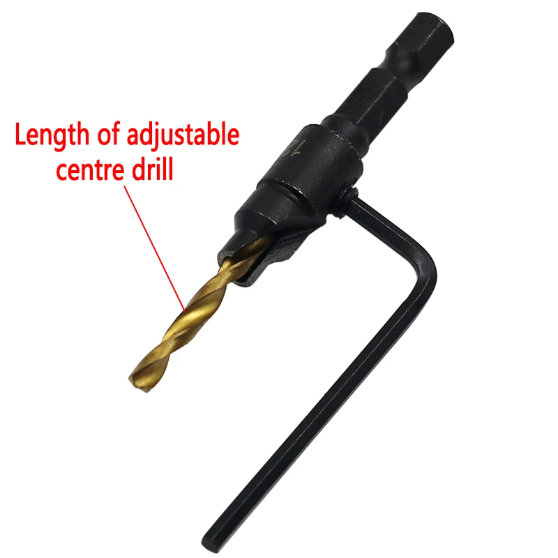 5Pcs Woodworking Countersink Drill Set #4