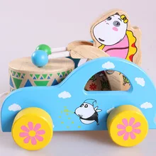 Хлопушка Классические игрушки и хобби деревянные развивающие игрушки для детей Медведь барабаны волочильные игрушки xylofoon zabawki dla dzieci