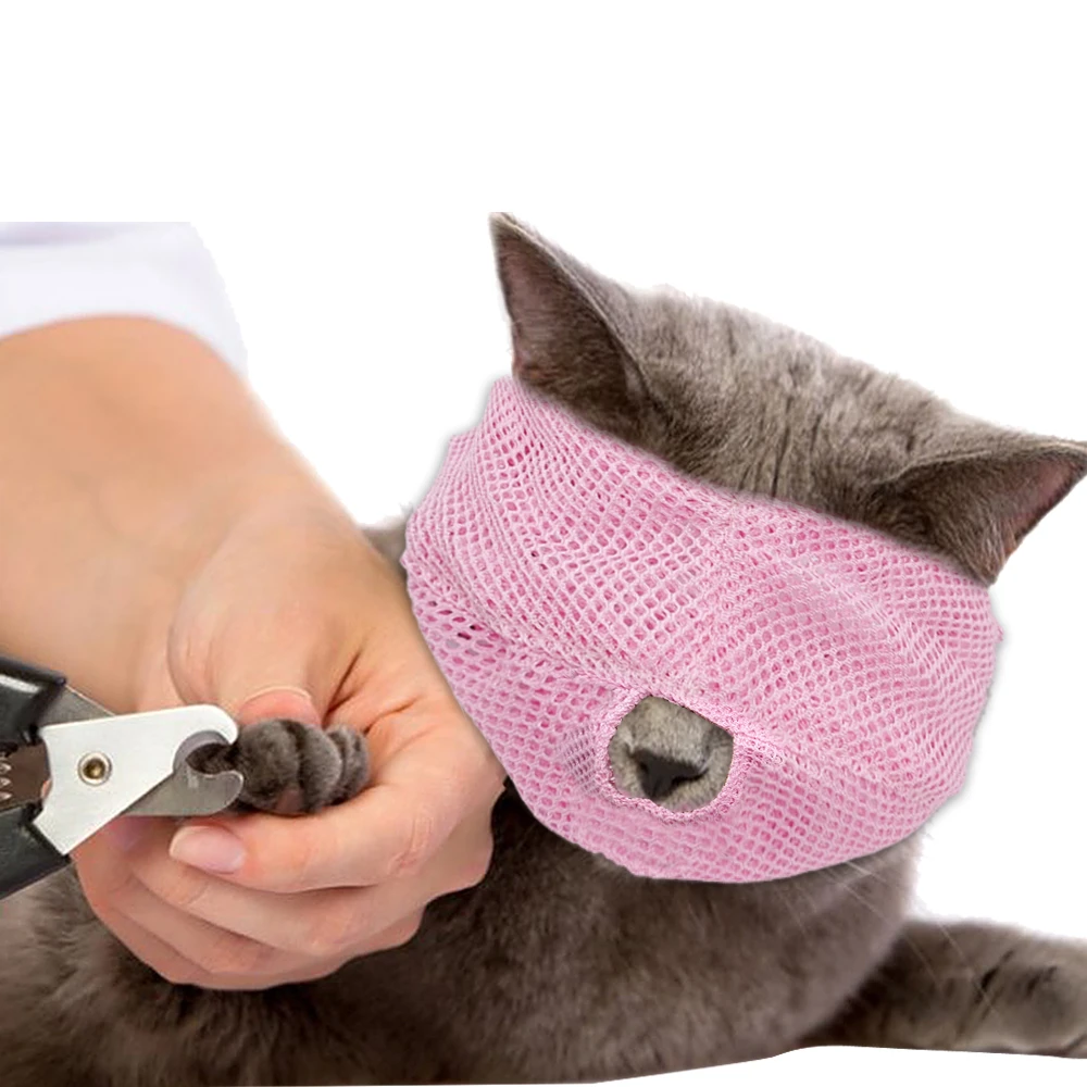 Museliere De Toilettage En Maille Pour Chat Anti Morsure Pour Chaton Sac De Toilettage Pour Animaux De Compagnie Fournitures Couleurs Rose Et Bleu Aliexpress