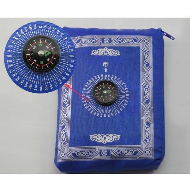 

Portable Waterproof Muslim Prayer Mat Pocket Size Prayer Mat With Compass Travel Islamic Mat Outdoor Camping Picnic Mat 60*100CM