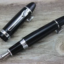 Передовая перьевая ручка Jinhao 159 черный яркий с серебряным перо с широким основанием