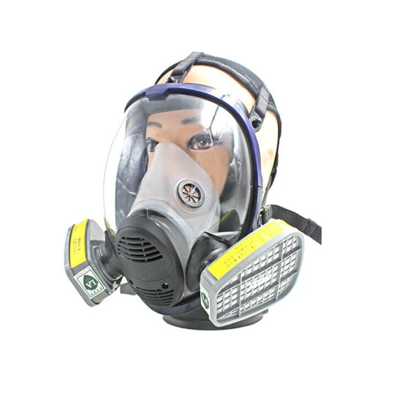 Super Viewing Gas Mask With Two No.7 Filter Cartridges Chemical Organic
