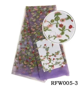 

2017 Graceful rural style french lace fabric fresh african tulle laces fabrics 4 color available RFW005