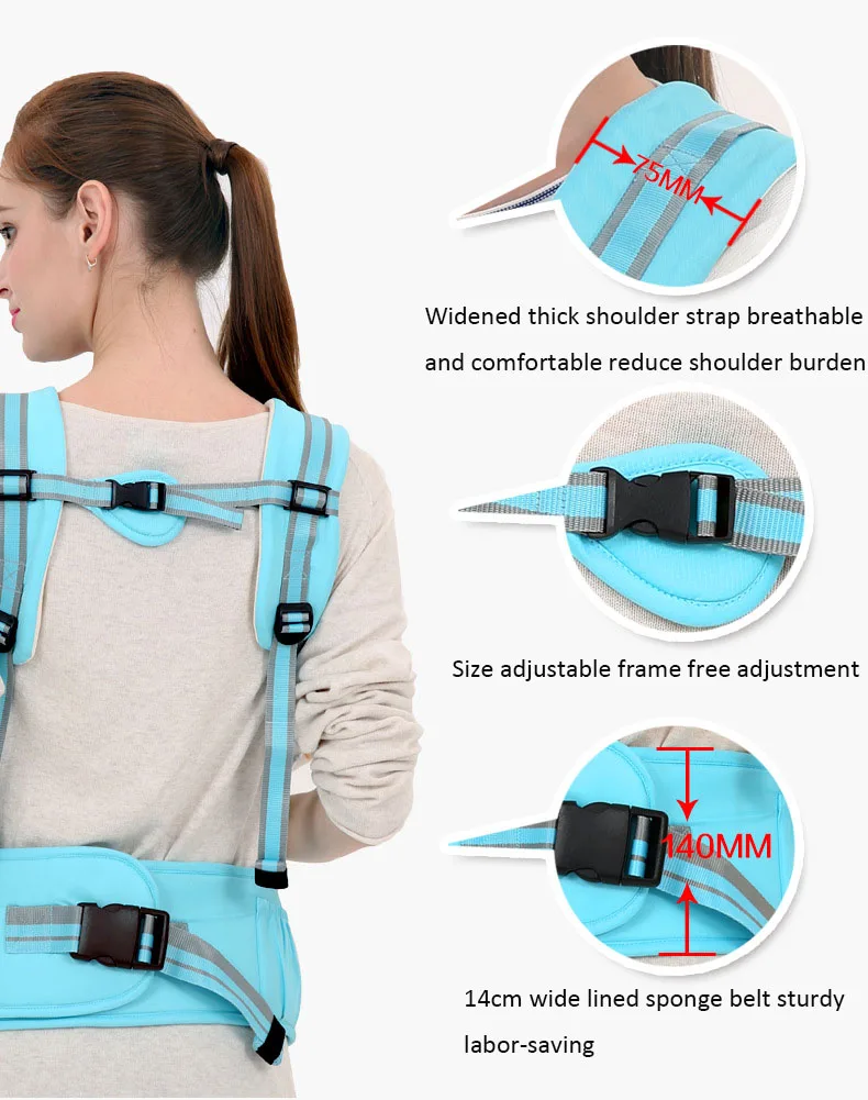 Кучи baby carrier кенгуру транспортной безопасности beltbackpack переноски слинг хлопка эргономичный рюкзак для ребенка