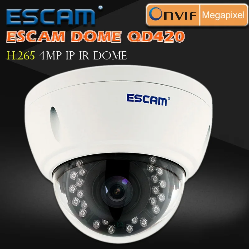 

ESCAM QD420 H.265 4MP IP66 Waterproof Outdoor IP Dome Camera 1520P Onvif P2P IR Surveillance Night Vision Security CCTV Camera