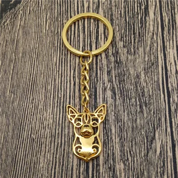 

Chihuahua Key Chains Fashion Pet Dog Jewellery Chihuahua Car Keychain Bag Keyring For Women Men