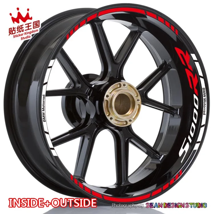 

For BMW Motorrad S1000RR Motorcycle Wheel Stickers Decals Reflective Rim MotorBike Motorcycle