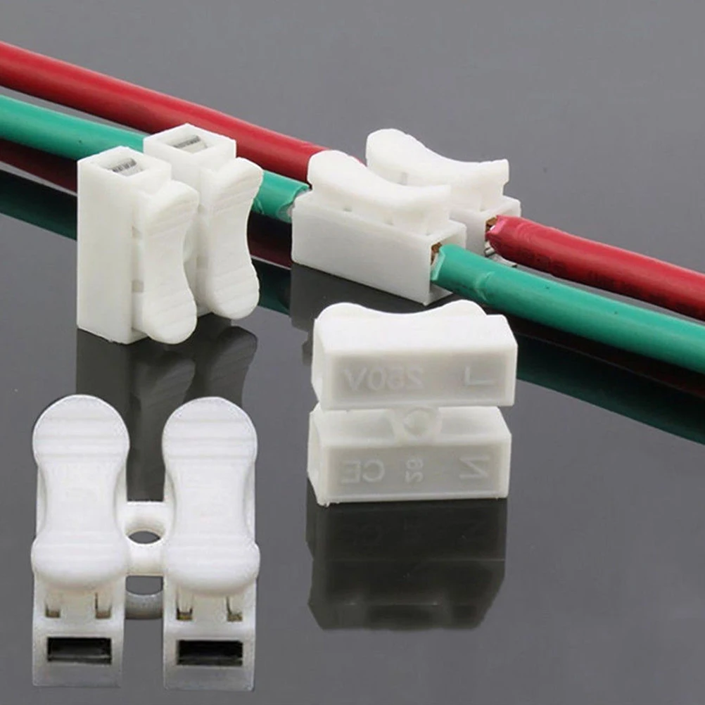 30 шт./лот быстрый фиксатор соединения провода соединители CH2 2 шпильки Электрический кабель терминалы 20x17,5x13,5 мм Прямая поставка
