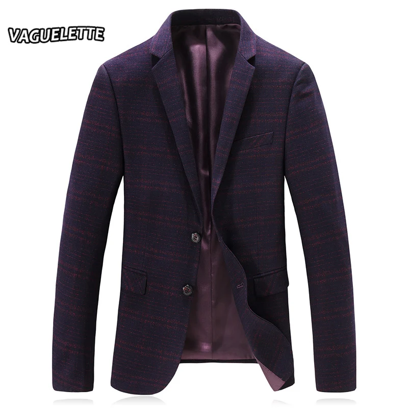 Burgundy Red Casual Mens Blazer Coat Business Formal Solid Color