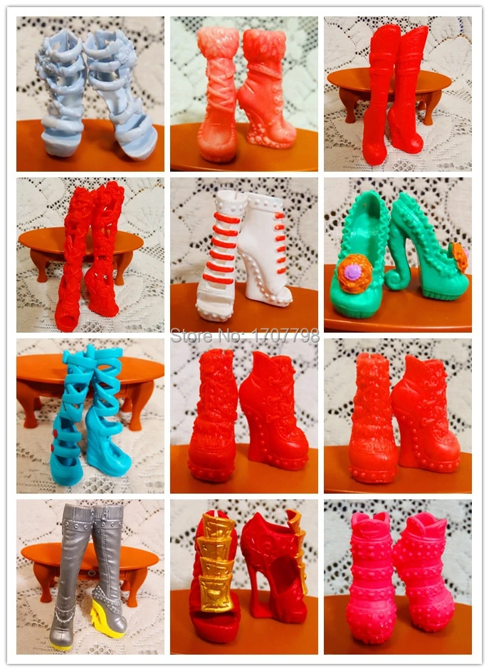 O for U 30 пар/лот оригинальная игрушка высокого качества смешанный стиль красивые сапоги сандалии обувь для кукл-монстров для куклы-монстры наряды