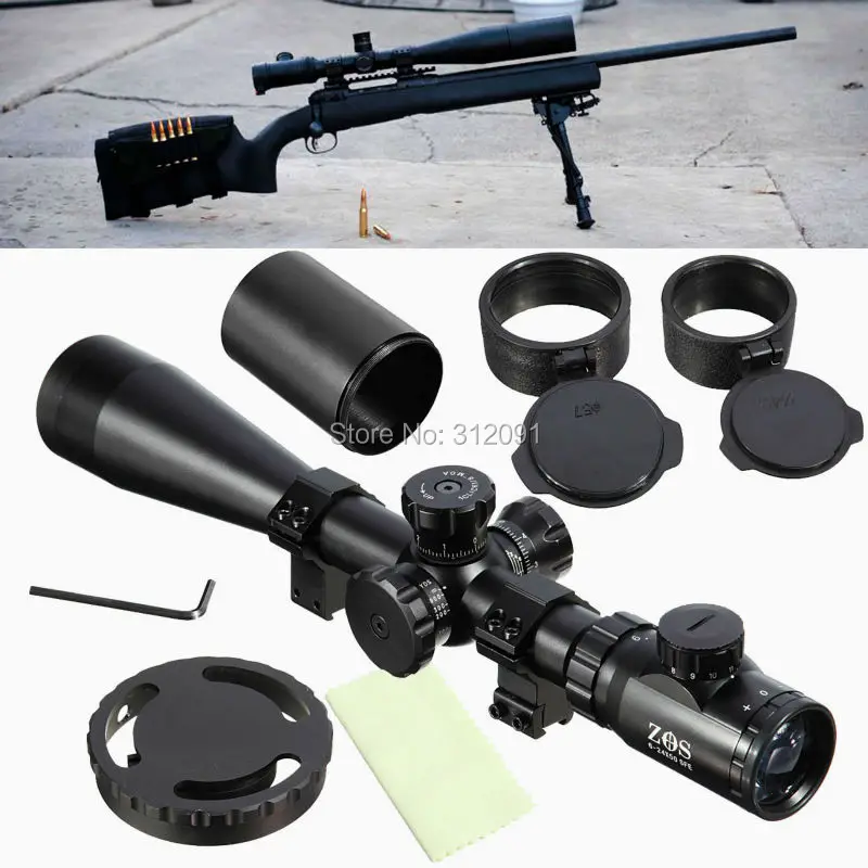 

New ZOS 6-24X50ESF IR SWAT Extreme Tactical Rifle Scope Hunting Optics Riflescopes Telescope
