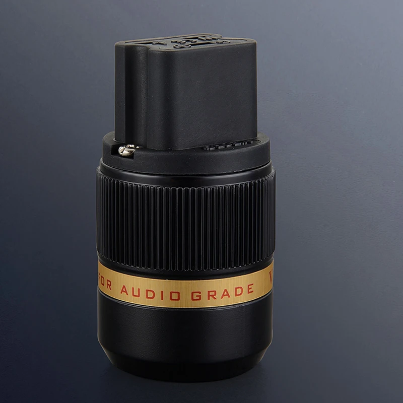 

Free shipping One pieces VF520 Red Copper 20A IEC Female power Plug Connector AudioPhile HIFI