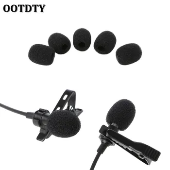 

OOTDTY 5X Round Ball Lavalier Microphone Foam Windscreen Sponge Windshields 6mm Opening