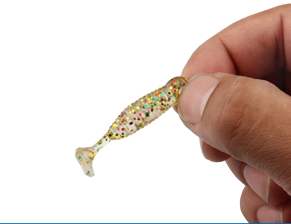 Spinpoler Cheap Sale Winter Fishing Lures 10pcsLot 45mm 1.5g Mini Soft Lure Shad Winter Fishing Carp Fishing Tackle  (3)