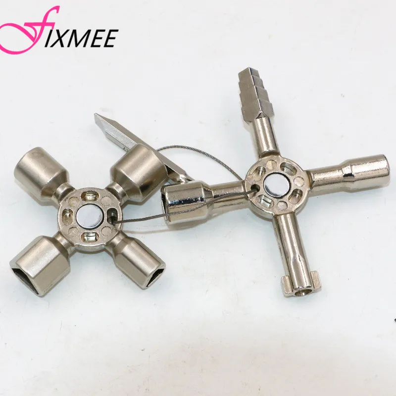 

10 Way Service Utility Key 10 In 1 Universal Cross Key Plumber Keys Triangle For Gas Electric Meter Cabinets Bleed Radiators