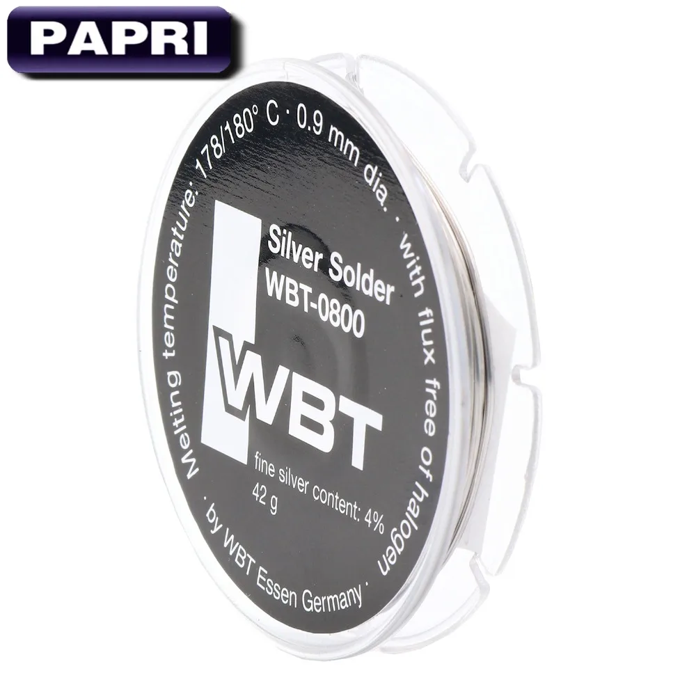 PAPRI 1 рулон/42 г WBT 0800 0 9 мм 4% Ag серебряного припоя Германия припой проволока для