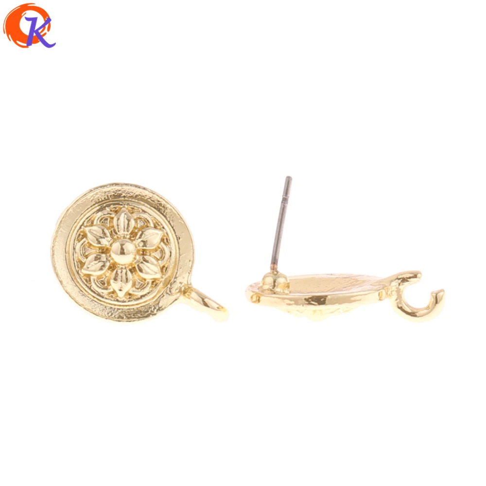 

Cordial Design 50Pcs 14*19MM Jewelry Accessories/Earring Stud/Round Flower Shape/Zinc Alloy/DIY/Hand Made/Earring Findings