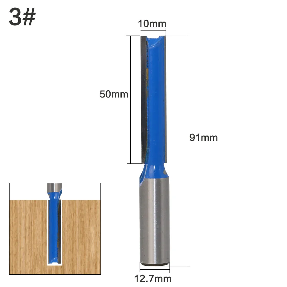 1 шт. 1/2 хвостовик Extra long2 "лезвие 1/2" Резка Dia. Прямые фреза Деревообработка резак шипорезный Станок для деревообработки