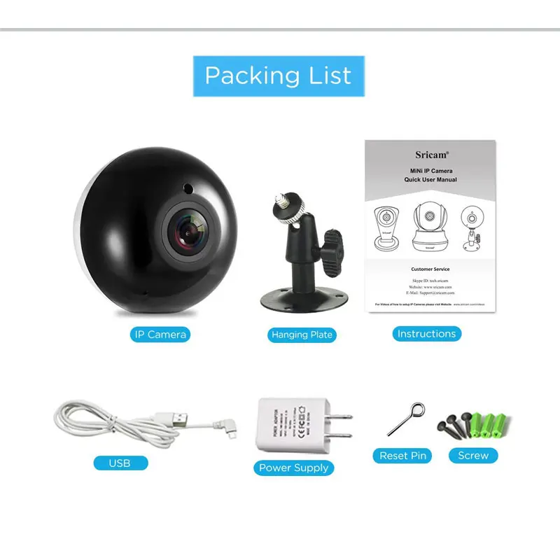 Sricam SP022 1 3 MP IP камера 360 ° рыбий глаз Крытая CCTV Wifi мини умный дом Удаленный просмотр