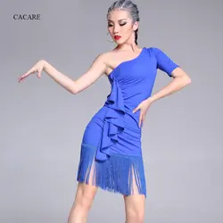 Cacare латинское платье для танцев для женское платье в стиле латино бахрома для сальсы конкурс латиноамериканских танцев платья, 3 вида, D0133