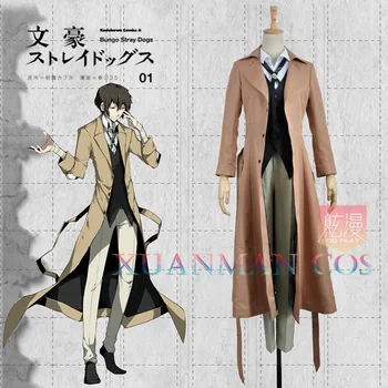 

W0918 Bungo Stray Dogs Armed Detective Agency Osamu Dazai Cosplay Costume Men Fashion Outfit Clothing For Adult