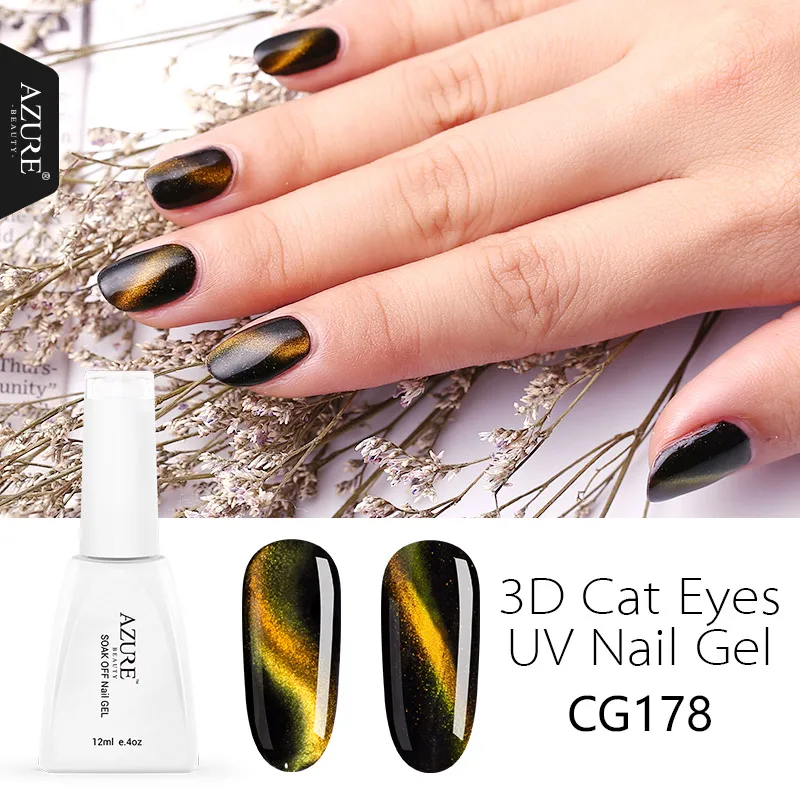 Лазурная красота 3 шт./лот Магнитный "хамелеон" Гель-лак 3D кошачьи глаза УФ-лак для ногтей отмачиваемый долговечный светодиодный лак для ногтей художественный набор - Цвет: CG178