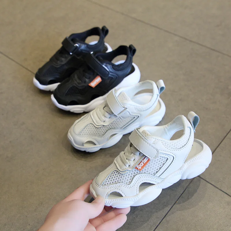 

2019 Summer New Kids Sneakers Casual Beach Shoes Fashion Boys Girls Sports Shoes Bear Shoes Breathable Mesh Children Sandals
