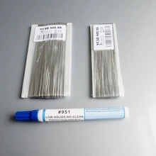 30M Tab wire + 3M Bus wire PV Ribbon Tabbing wire +1pc Kester 951 10ml Soldering Rosin Flux Pen