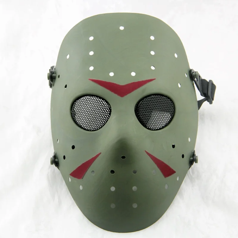 Airsoft Пейнтбол Джейсон Хоккей анфас маска для косплея на Хэллоуин Сетки череп в стиле милитари Wargame тактические маски
