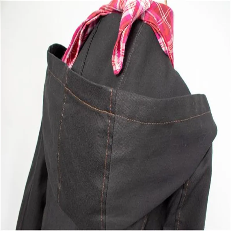  BOOCRE Game PUBG Cosplay clothing Scarf Battle Royale Black Chicken Trench Unisex Halloween Costume