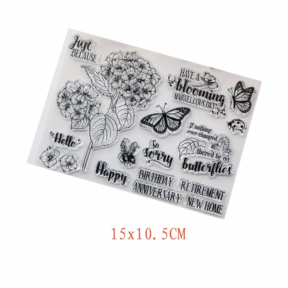 

Flower DIY Silicone Clear Stamp Cling Seal Scrapbook Embossing Album Decor Craft Metal Cutting Dies Scrapbooking Christmas