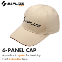 Saplize Кепка для гольфа тонкая пряжа хлопок саржа ткань взрослый размер 58 см диаметр предварительно изогнутый передний пиковый регулируемый размер вышивка логотип