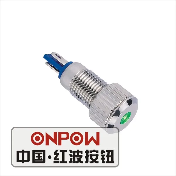 ONPOW 8 сигнальный фонарик металлическая светодиодная сигнальная лампа, малый размер индикаторная лампа(GQ8F-D/G/6 V/N) CE, RoHS