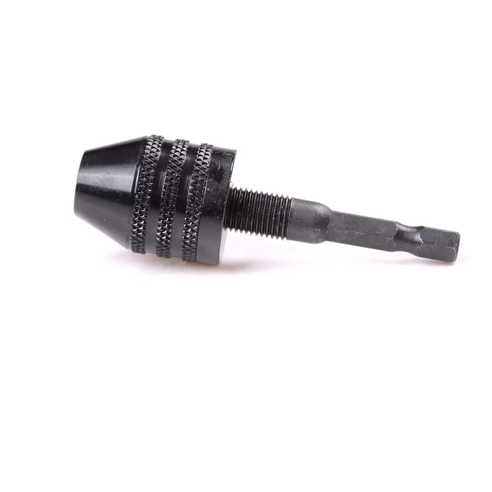 Black Keyless Drill Chuck Screwdriver  Hex Shank Drill Bits Diameter Power Tools High Quality 2 Styles  0.6-8mm