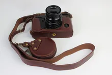 Free Factory Digital Camera Half Body Bag Case Genuine Leather Case Cover for Fujifilm x-Pro2 x-pro 2 / xpro 2 / xpro2 Coffee