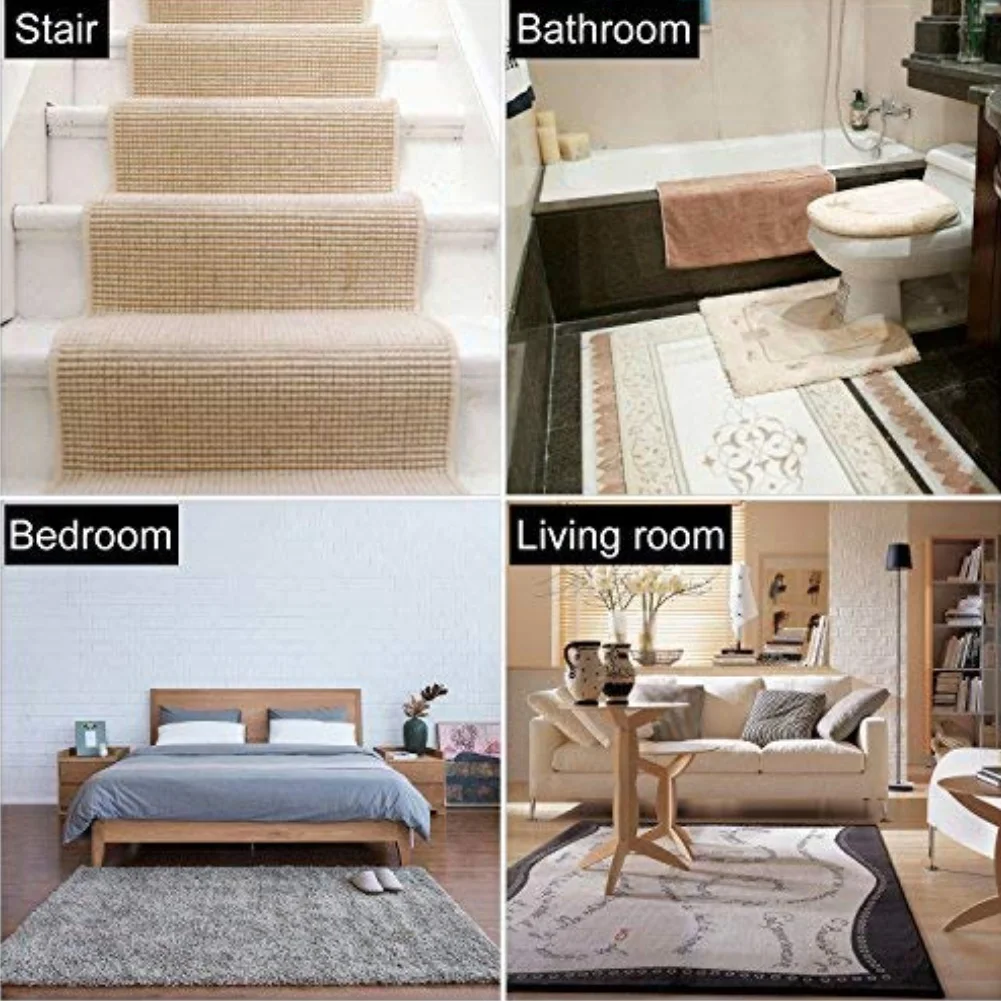 8Pcs Anti Slip Reusable Carpet Kitchen Bathroom Office Stairs Pad Stripe Sticker New Arrival