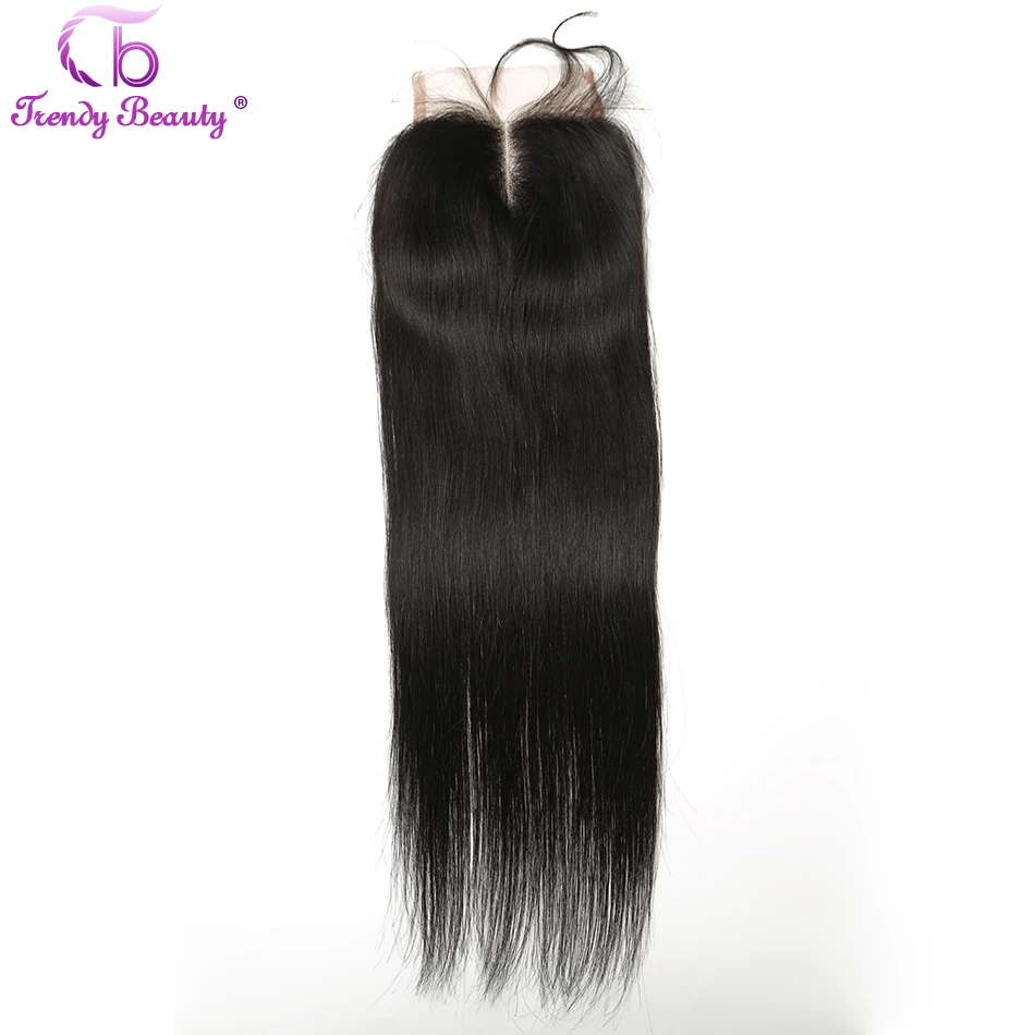 Trendy Beauty Lace Closure Brazilian Straight 4x4 Lace Closure With Baby font b Hair b font