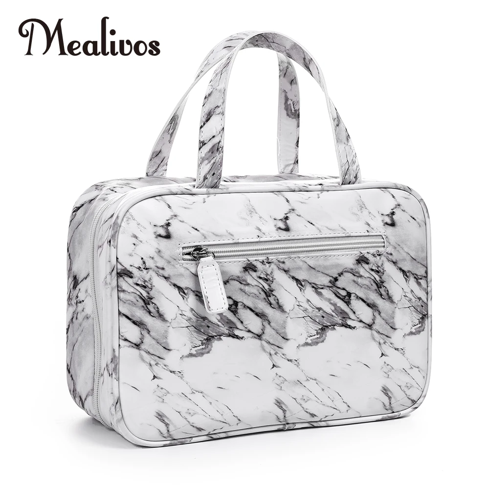 MyMealivos الرخام كبيرة متعددة الاستخدامات السفر حقيبة مستحضرات التجميل-مثالية شنقا السفر أدوات الزينة المنظم