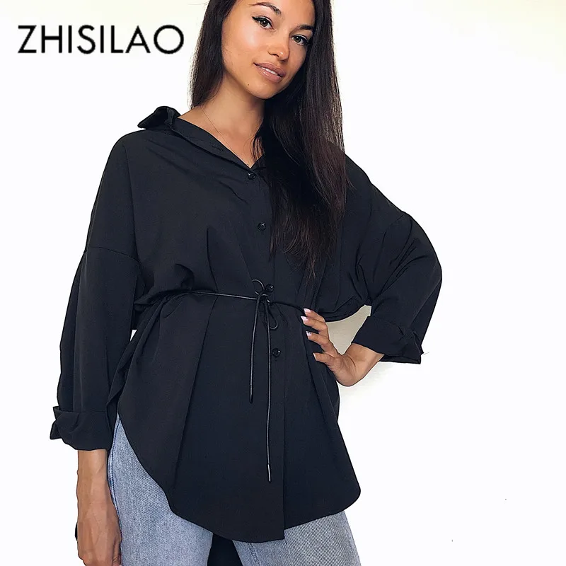  Black Blouse Women Oversize Plus Size Blouse Mujer Long Sleeve Women Tops Blusa Mujer 2019 Spring M