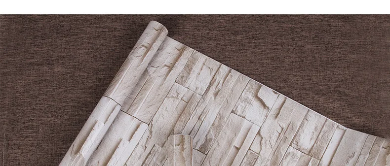 ПВХ водостойкие 3d серые кирпичные самоклеящиеся обои для ресторана салон одежды магазин винтажных каменных настенных наклеек 3D Behang