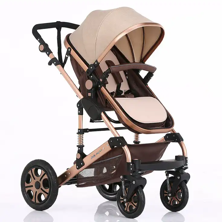 beige stroller