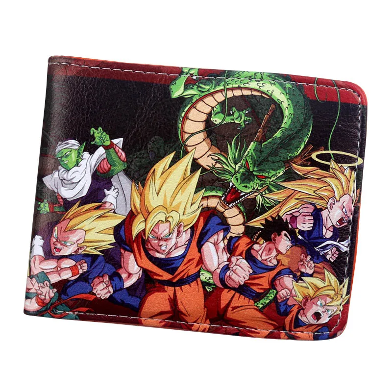 Dragon Ball z кошелек Goku короткий кошелек молодые мужчины, Женщины студентов Аниме Мода короткий кошелек