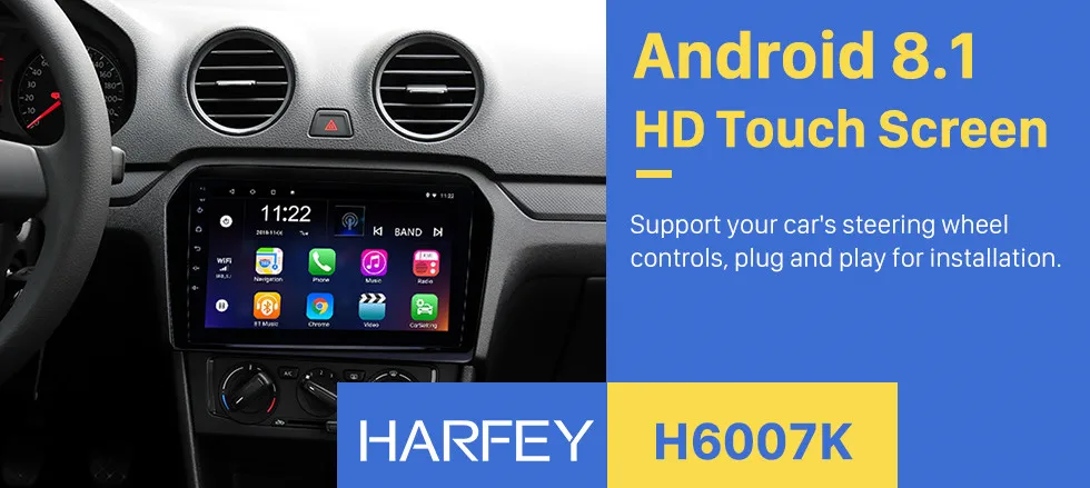 Cheap Harfey 2Din GPS Multimedia Player Head Unit For 2013 2014 2015 Volkswagen 9 inch Android 8.1 1080P Car Radio 3G Wifi Bluetooth 0