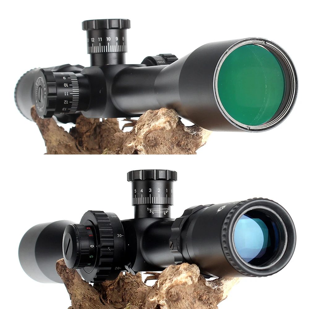 KANDAR 6-24X44Q First Focal Plane Hunting Riflescopes Side Parallax Mil Dot Illuminated Glass Etched Reticle Turrets Reset Scope (2)