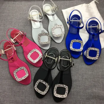 

Street Fashion Summer Shoes Woman Chaussures Femme Rhinestone Design Sandals Hot Style Casual Flat Shoes Sandalias Mujer 2019