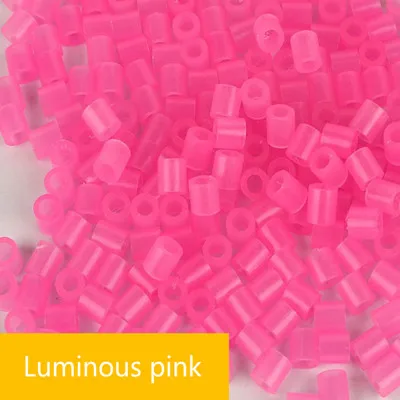 8 цветов Световой Perler бисер 500 шт./пакет 5 мм Хама бусины 3D деревянный пазл игрушки для головоломка для детей Обучающие игрушки Brinquedos - Цвет: Pink