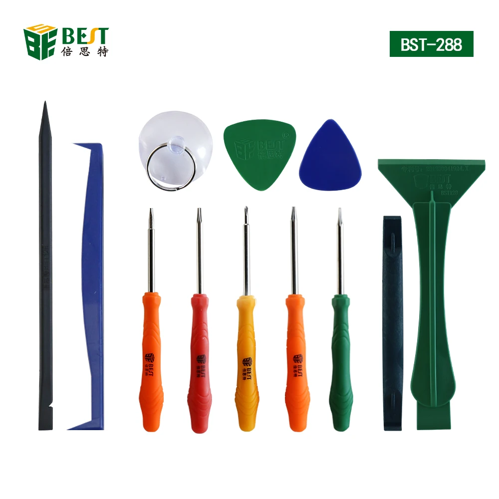 

BST-288 12 in 1 Cell Phones Opening Pry Repair Tool Kits Smartphone Screwdrivers Tool Set For iPhone Samsung HTC Moto Sony