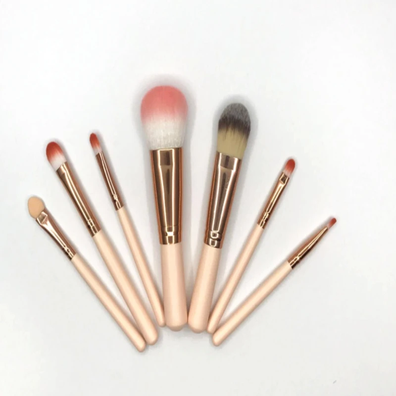 50sets/lot 7pcs Mini Foundation Brush Set Makeup Brushes Professional