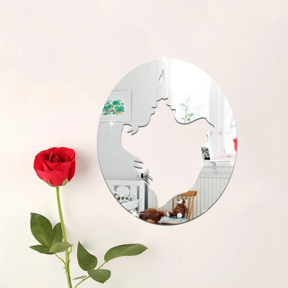 Home Decor зеркало Стиль стены Стикеры украшения комнаты Съемный Наклейка искусства DIY Home Приспособления декоративные зеркала Настенный декор